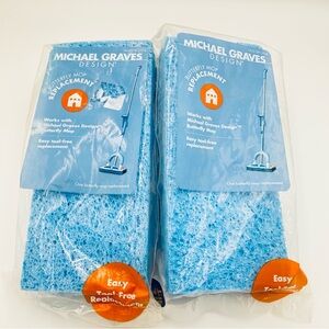 NEW LOT OF 2 Michael Graves Design Butterfly Mop Replacement Target Brand 2009